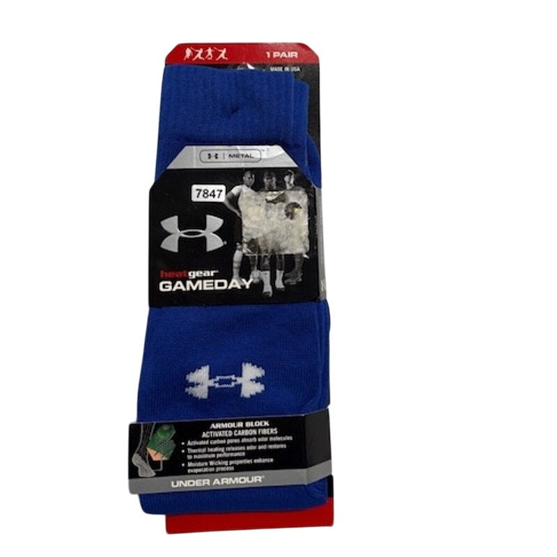 Under Armour Block HeatGear Gameday Socks Knee High Royal Blue Adult Size XL