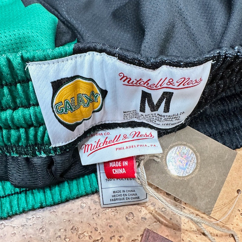 Mitchell & Ness MLS Since 96 2.0 Sublimated Mesh Shorts LA Galaxy Green Black M