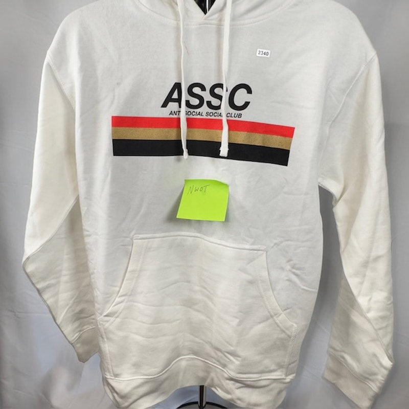 Anti Social Social Club Type R Hoodie Pullover Oversized Fit White Mens Size M