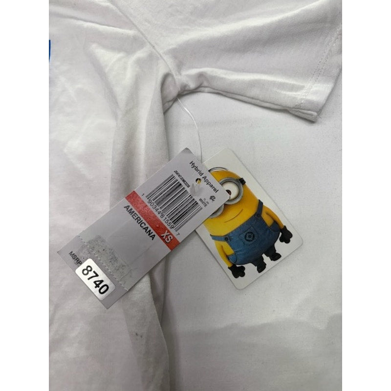Despicable Me Minion Flag Graphic T-Shirt By Hybrid White Juniors Size XS