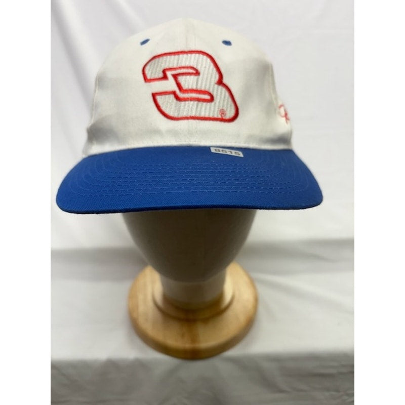 Competition View Dale Earnhardt #3 Adjustable Hat NASCAR White Blue Unisex OSFM