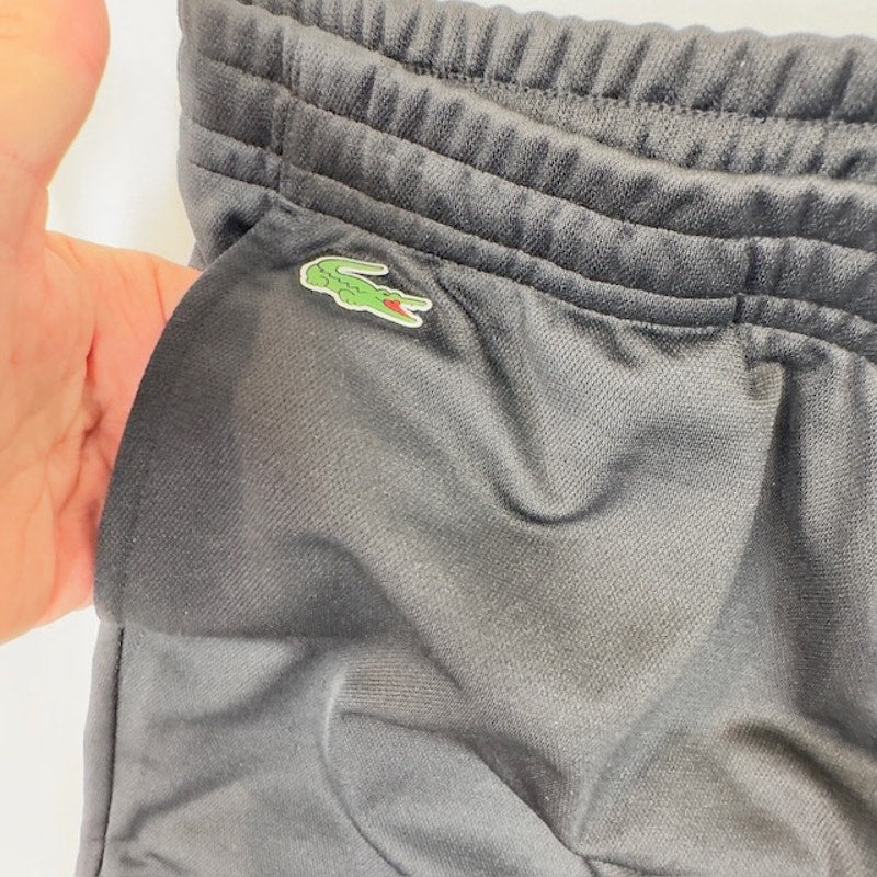 Lacoste Sport Tennis Track Pants Athletic Fit Elastic Waist Black Mens Size XL