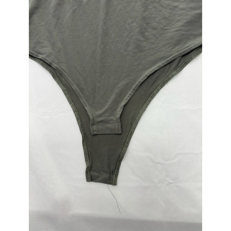 Say What? Yummy Yummy Bodysuit Jumpsuit Olive Green Womens Juniors Size M
