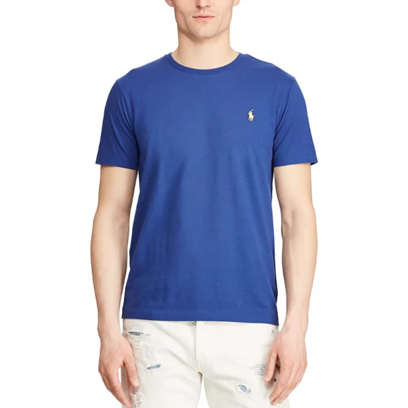 Polo Ralph Lauren T-Shirt Short Sleeves Classic Fit Pony Logo Mens Blue Size L