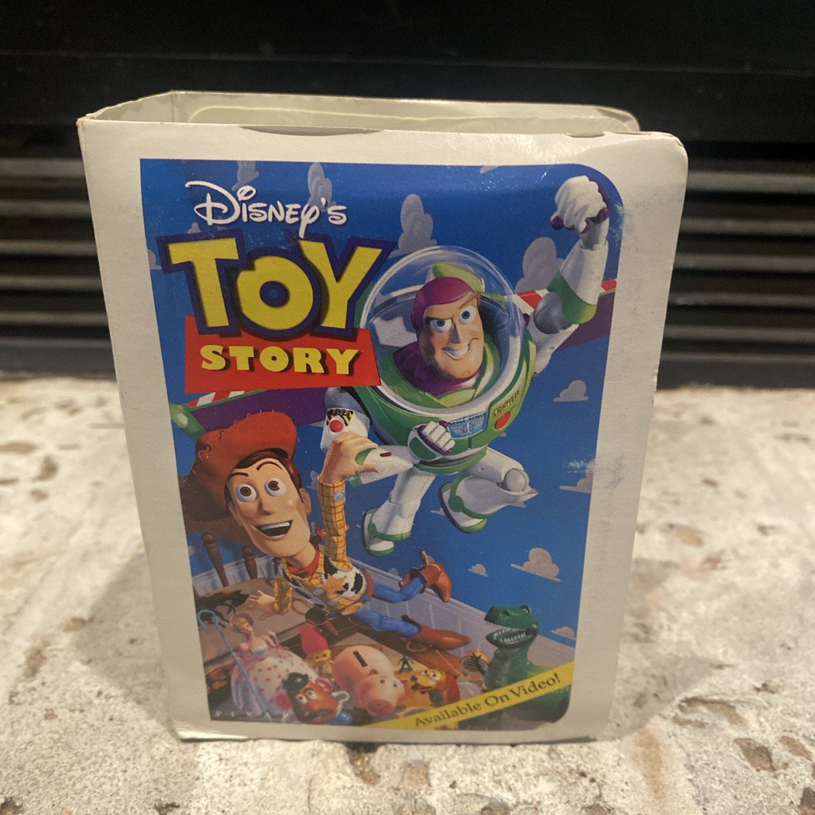 1996 McDonald’s Happy Meal toy, Toy Story, Disney VHS style box Vintage Woody