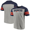 47 Brand Denver Broncos '47 Versus Club T-Shirt Gray Orange Mens Size XL