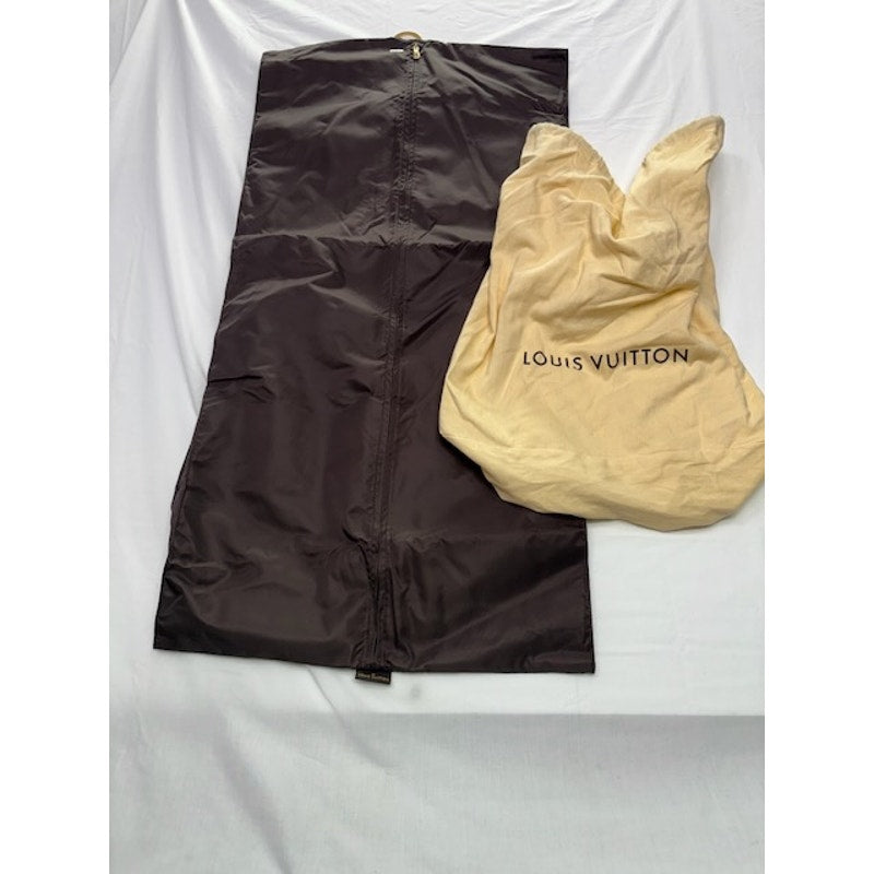 Louis Vuitton Garment Clothing Bag Travel Suit Cover + Dust Bag Authentic Brown