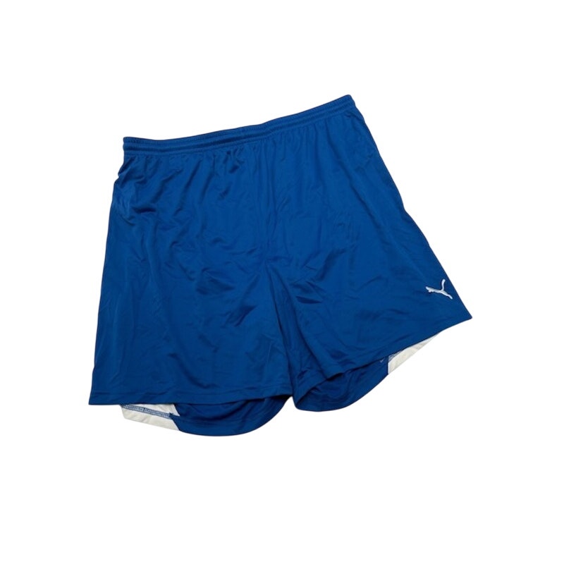 Puma Athletic Sports Shorts Elastic Waist Pull-On Lined Blue/White Mens Size XL