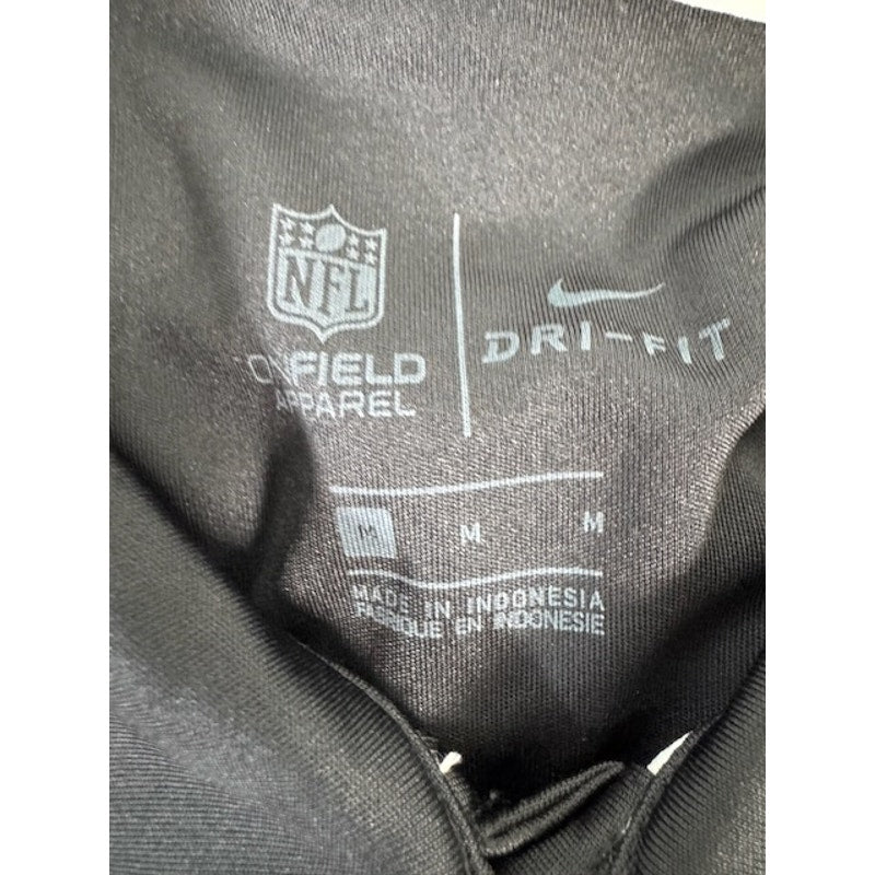 Nike Oakland Raiders Sideline Performance Polo Striped Shirt Gray Mens M