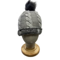 New Era NFL Cable Knit Pom Beanie Hat Cuffed Winter Cap Gray Womens OSFA