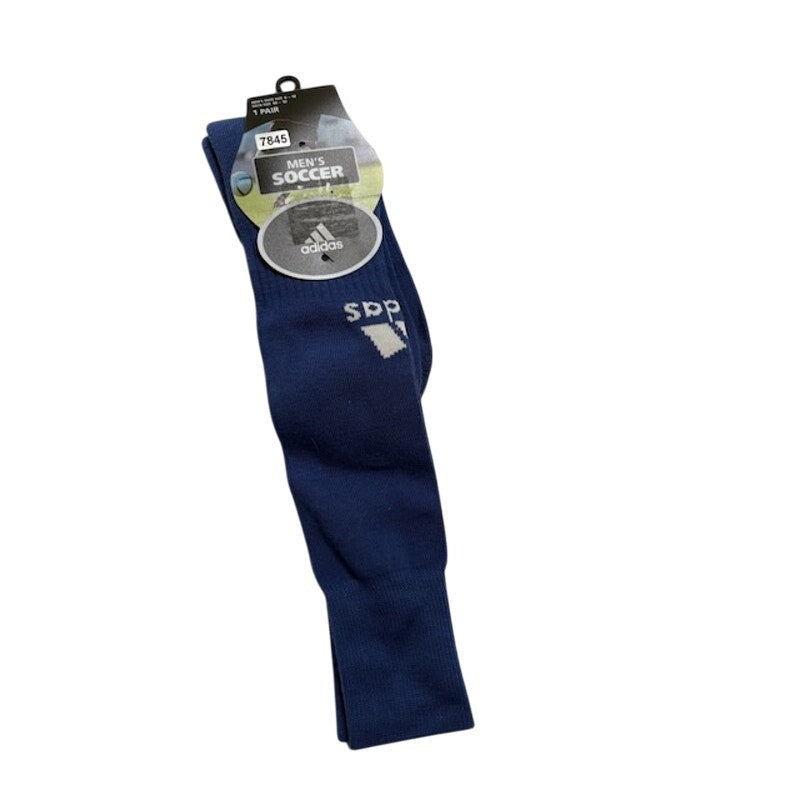 Adidas Practice Field Soccer Socks Knee High Blue/White Mens Shoe Size 6-12