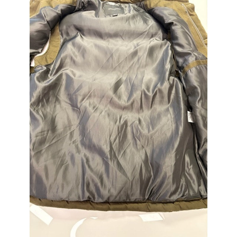 Banana Republic Puffer Vest Full-Zip Button-Up Pocket Front Tan Mens Size L