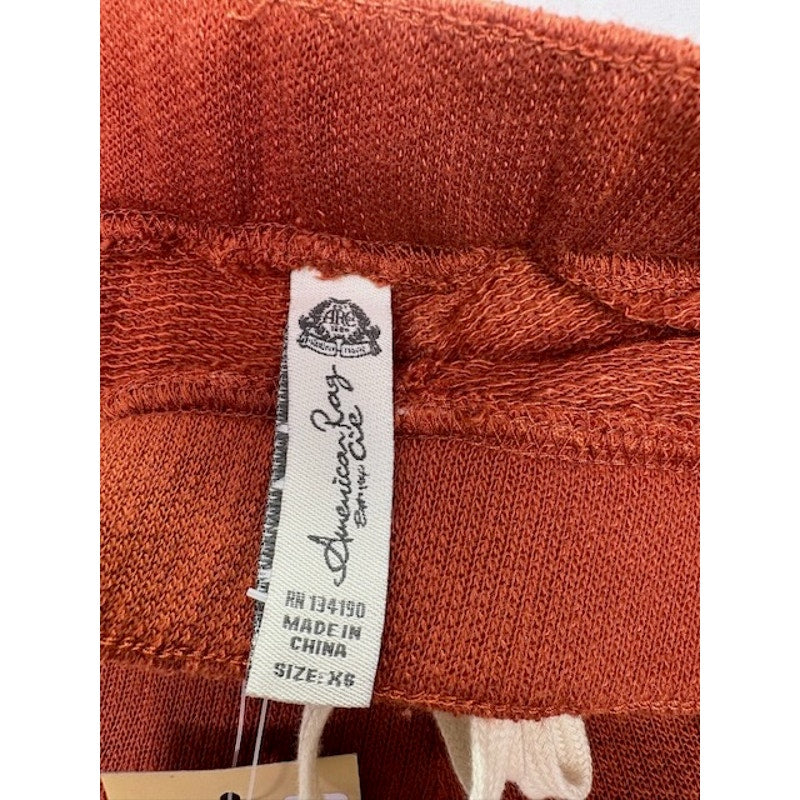 American Rag Cie Shorts Mid Rise Drawstring Elastic Waist Rust Womens XS