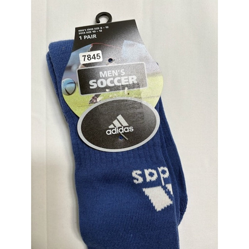 Adidas Practice Field Soccer Socks Knee High Blue/White Mens Shoe Size 6-12
