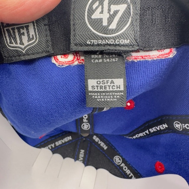 '47 Contender New York Giants Baseball Cap Stretch Fit Blue Red Mens OSFA