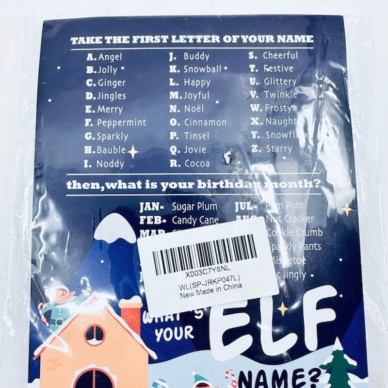 Christmas Party Games What's Your Elf Name Party Activity Game Name Tags
