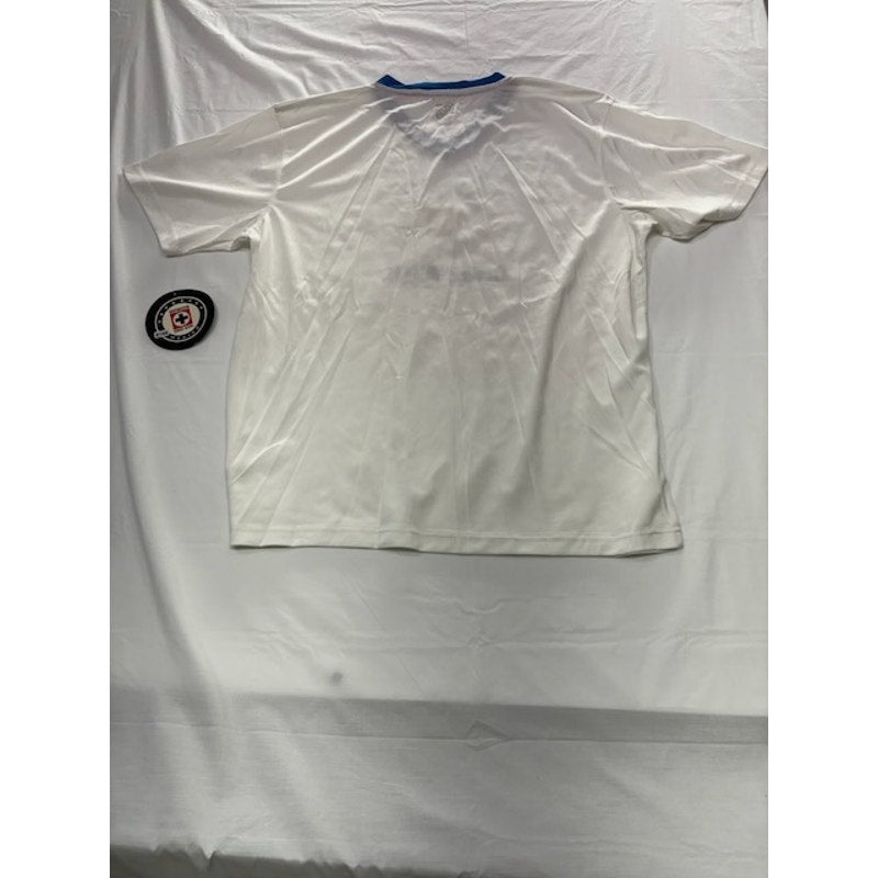 RX Cruz Azul Mexico Official Soccer Fan Jersey V-Neck White/Blue Mens Sz XL