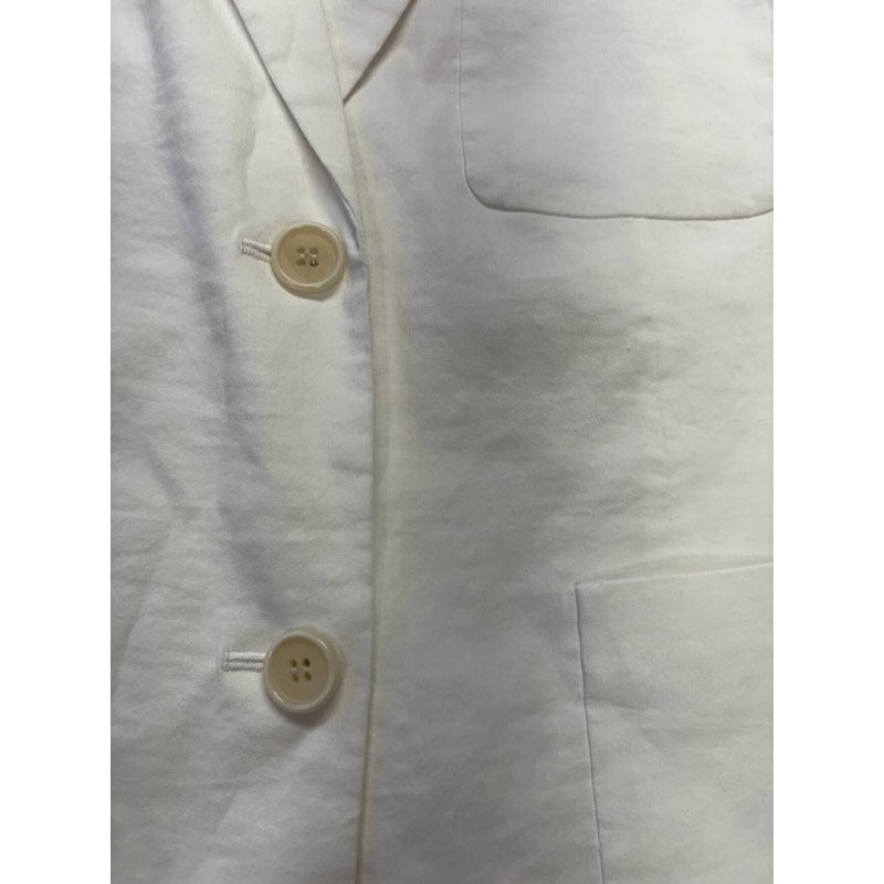 Theory Shrunken Patch Pocket Blazer Button Front White Crunch Womens Size 4