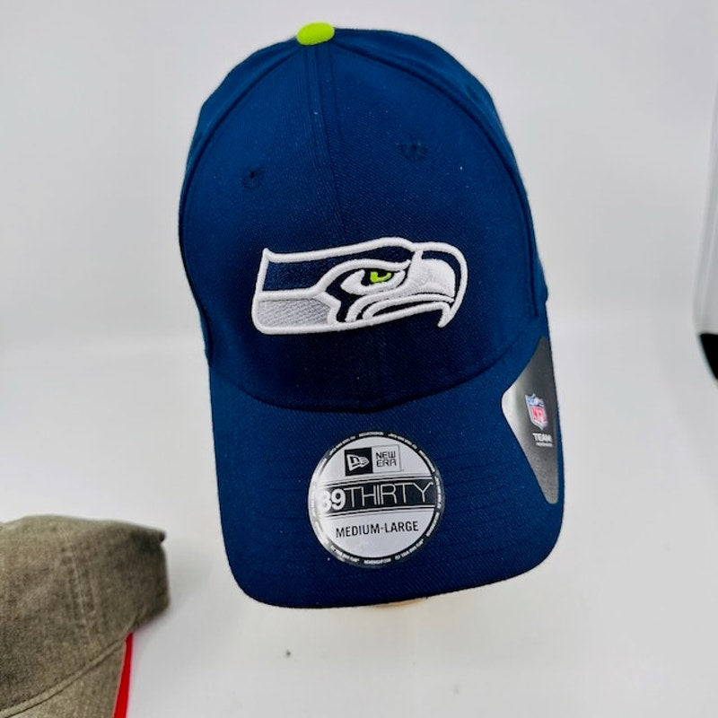 New Era 89Thirty Seattle Seahawks NFL A-Frame Cap Navy Blue Mens Size M/L