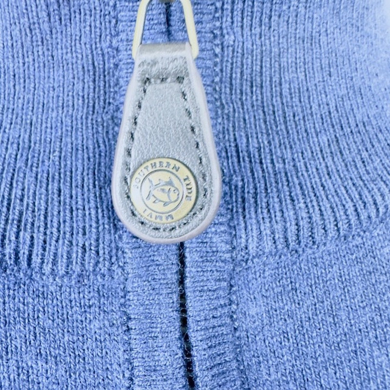 Southern Tide Pacific Quarter Zip Sweater Long Sleeves Navy Blue Mens M