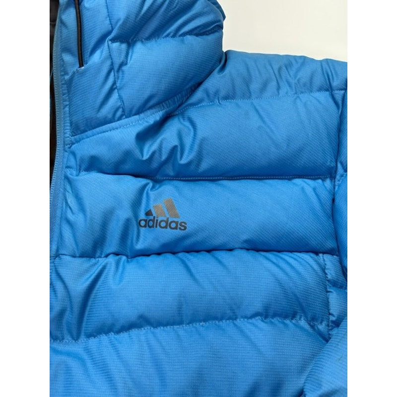 Adidas Climaheat 700+ Down Hooded Puffer Jacket Coat Blue Womens Size 46/48 UK