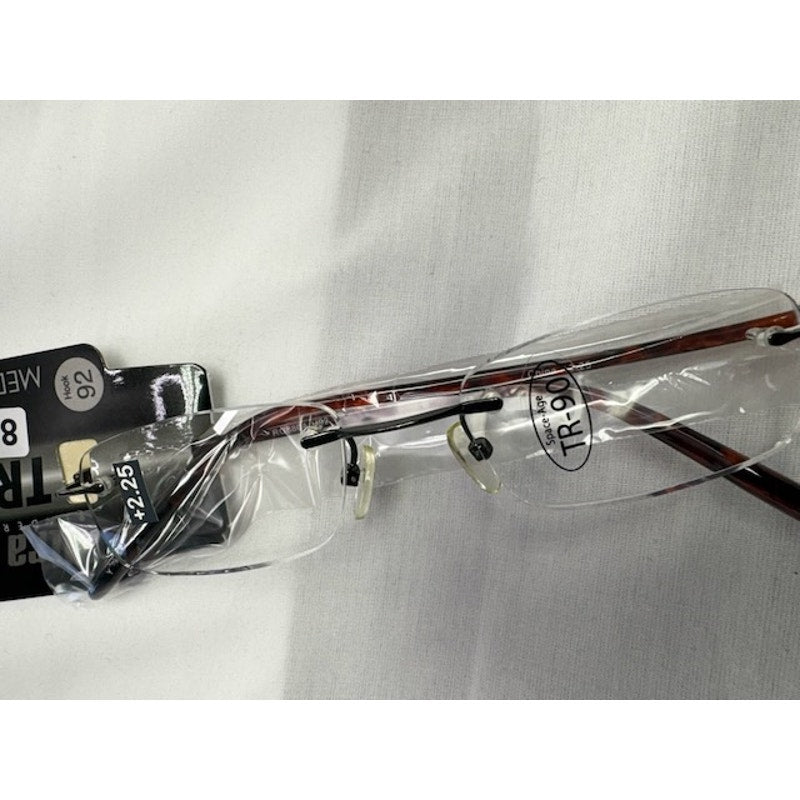 Ultra Spex TR-90 Reading Glasses +2.25 Medium Lightweight Frame Red/Black
