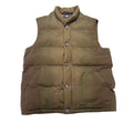 Banana Republic Puffer Vest Full-Zip Button-Up Pocket Front Tan Mens Size L
