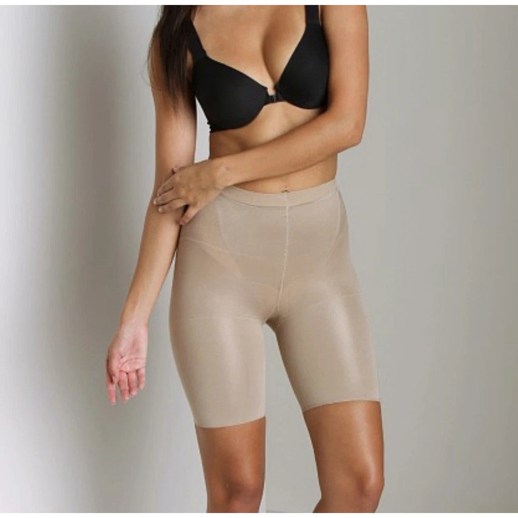 SPANX Super Power Panties Mid-Thigh Shaper Super Tummy Control Nude Size G