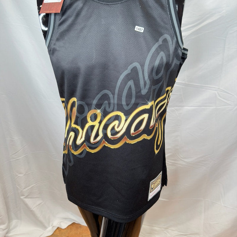Mitchell & Ness NBA Big Face 4.0 Fashion Tank Chicago Bulls Black Size Medium