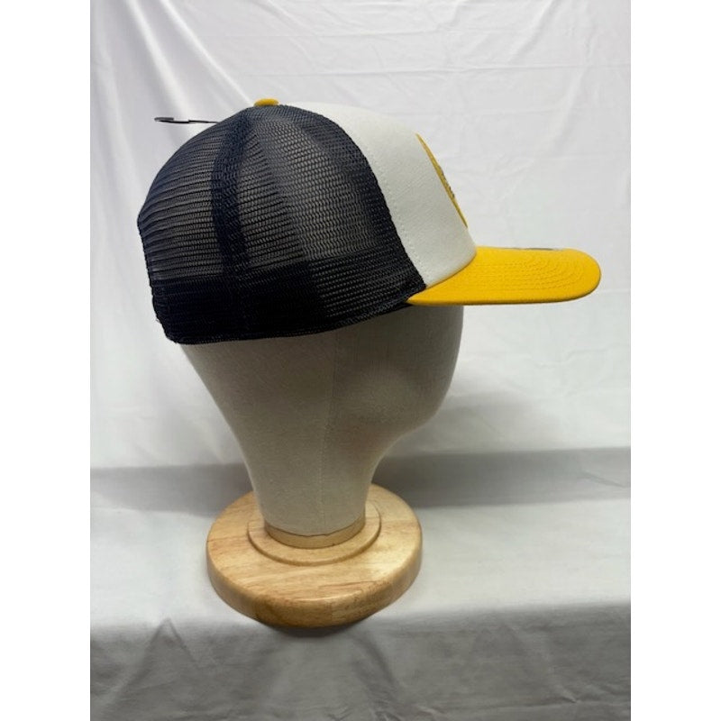 47 Brand Trucker Hat Michigan Wolverines NCAA Mesh Snapback Gray Yellow OSFA