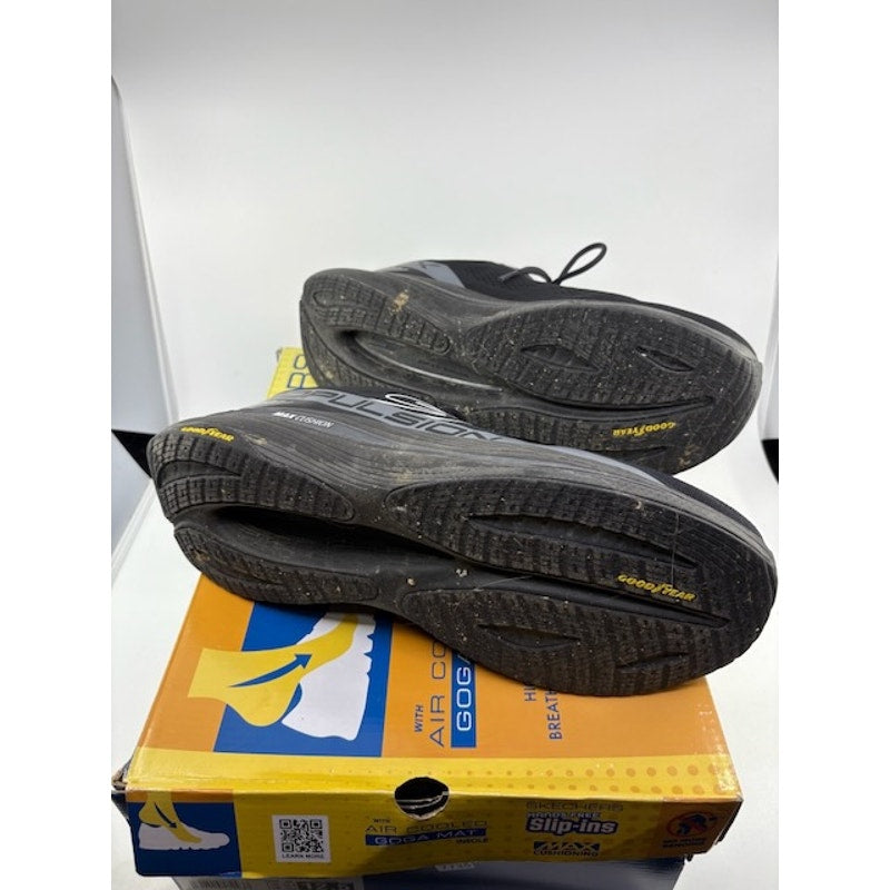 Skechers Max Cushioning Propulsion Sneaker Lace-Up Low Top Black Men's Size 12.5