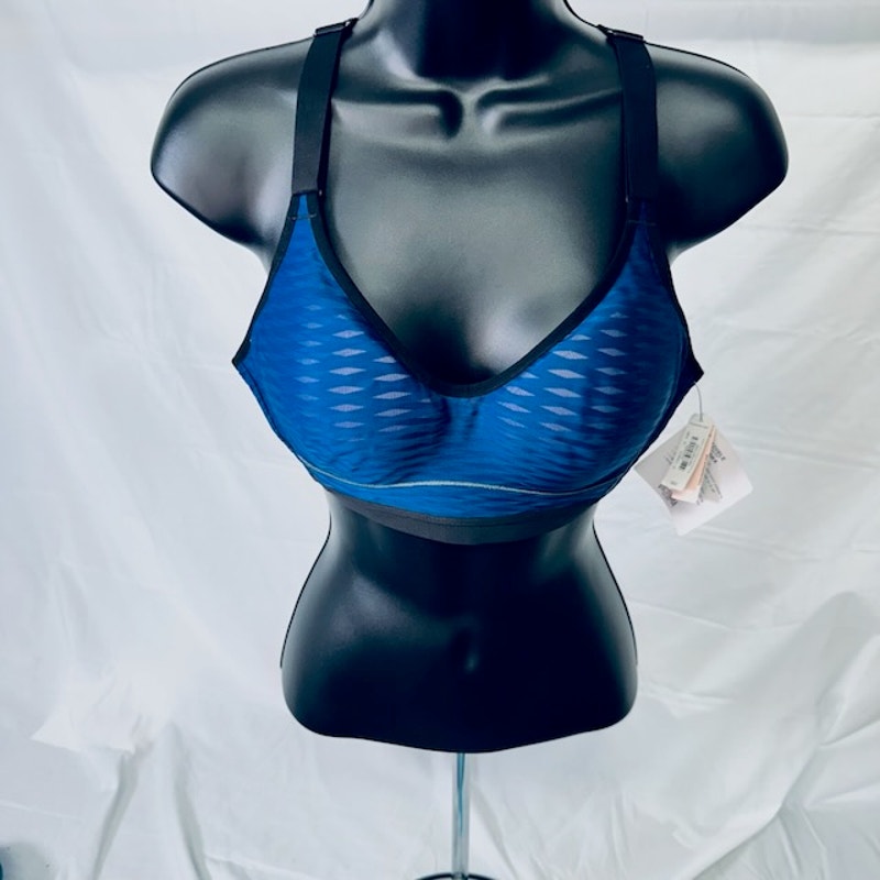 Victoria's Secret Incredible Sports Bra Maximum Support Blue Black Women 32C