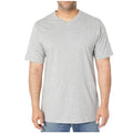 Psycho Bunny Classic V-Neck Short Sleeve T-Shirt Regular Fit Heather Gray Mens M