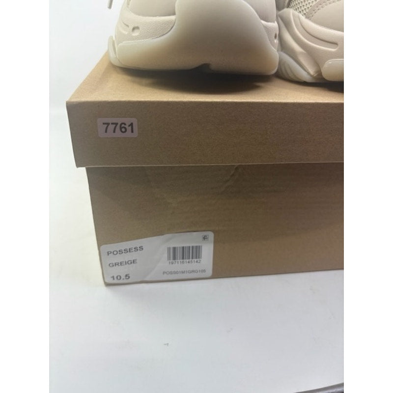 Steve Madden Possess Shoes Lace-Up Round Toe Sneakers Greige Mens 10.5 D