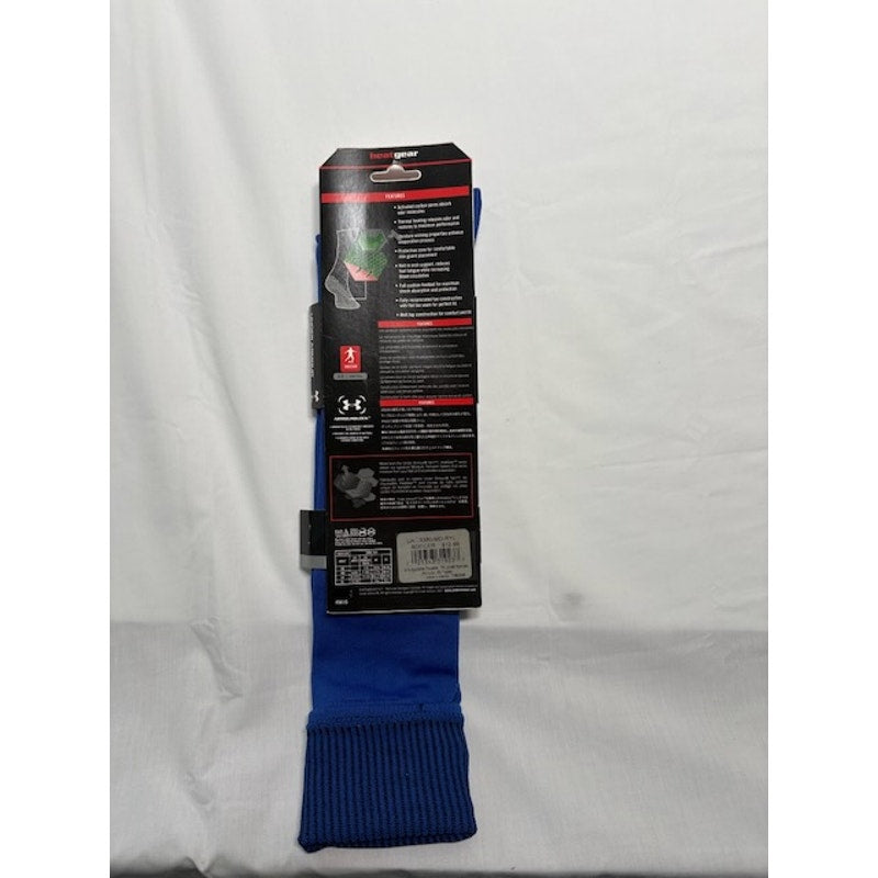 Under Armour Block HeatGear Soccer Socks Knee High Royal Blue Adult Size M