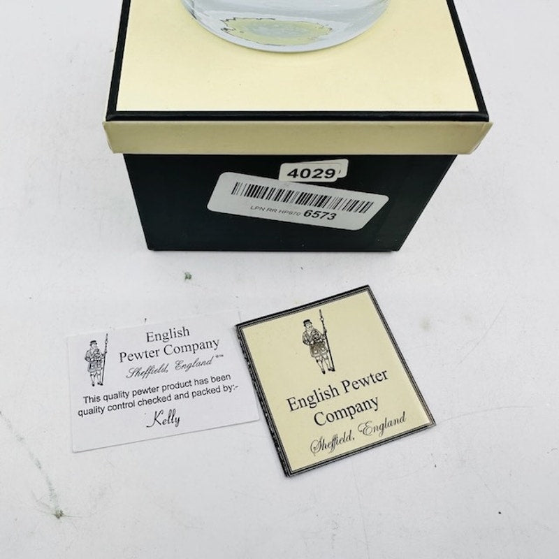 NEW English Pewter Company Old Fashioned Shot Glass With Monogram Initial A