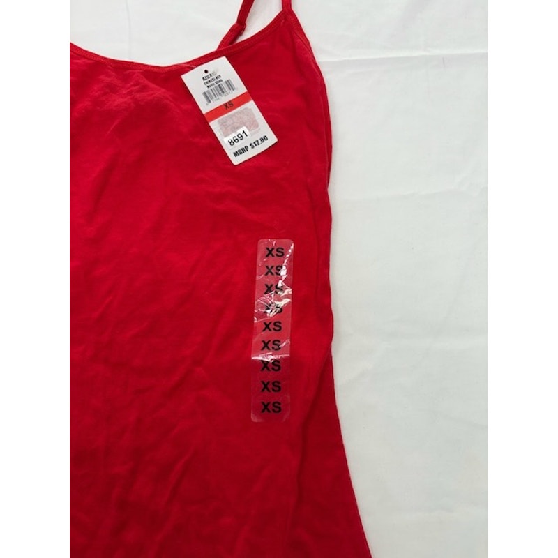 Planet Gold Scoop‑Neck Basic Tank Top Adjustable Strap Red Womens Size XS
