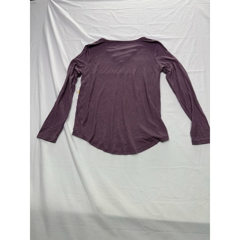The Cozy Tee by Hippie Rose Long Sleeve Lace Up T-Shirt Lilac Womens Size M
