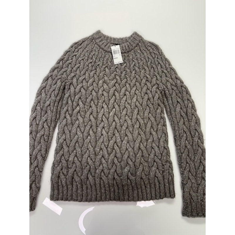 Michael Kors Shrinking Cable-Knit Wool-Blend Sweater Ash Melange Mens Sz XL
