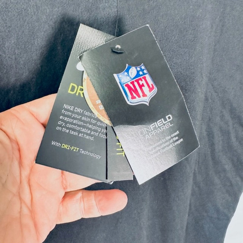 Nike NFL Las Vegas Raiders Salute To Service T-Shirt Crew Neck Black Mens M