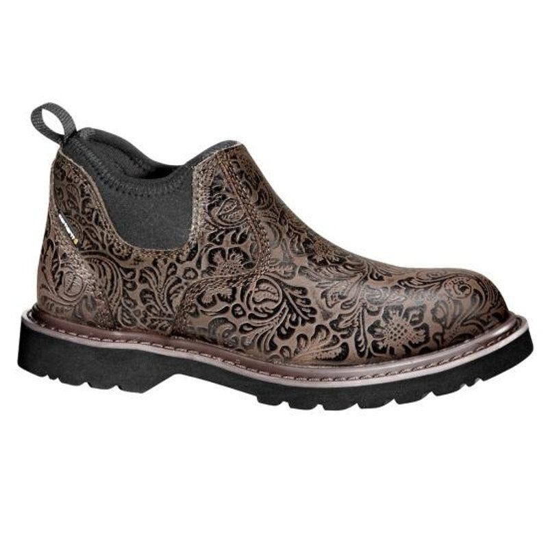 Carhartt 4-Inch Waterproof Romeo Boots CWS4177 Embossed Leather Brown 6M