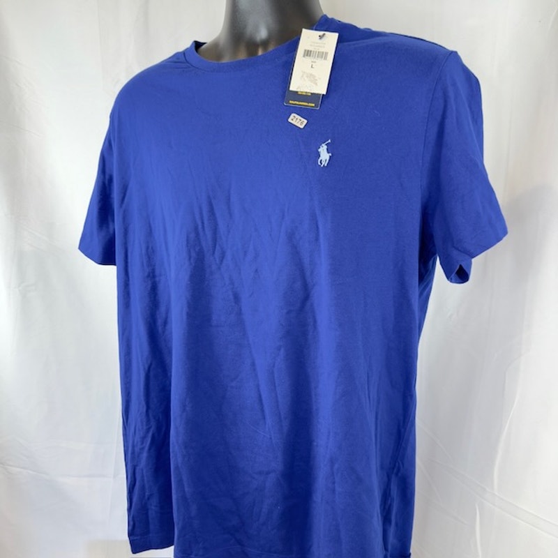 Polo Ralph Lauren T-Shirt Short Sleeves Classic Fit Pony Logo Mens Blue Size L