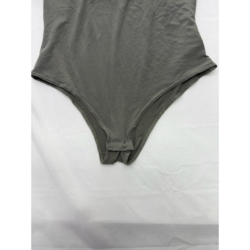 Say What? Yummy Yummy Bodysuit Jumpsuit Olive Green Womens Juniors Size M