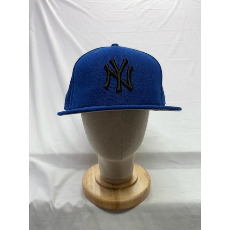 New Era 59FIFTY New York Yankees Fitted Cap Black Logo Blue Mens OSFM