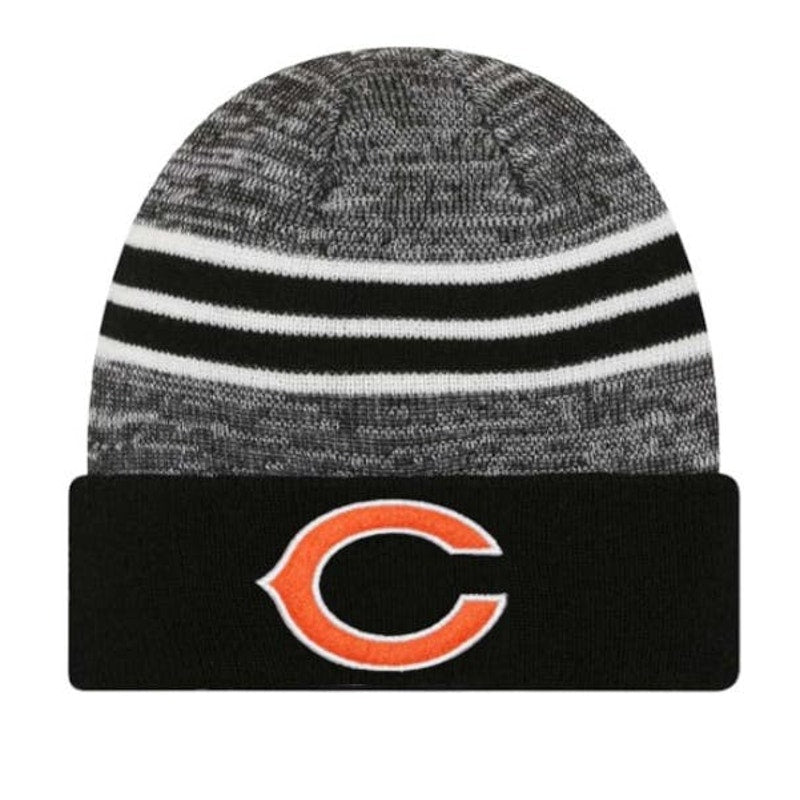 New Era NFL Chicago Bears Primary Logo Cuffed Knit Beanie Hat Gray Unisex OS
