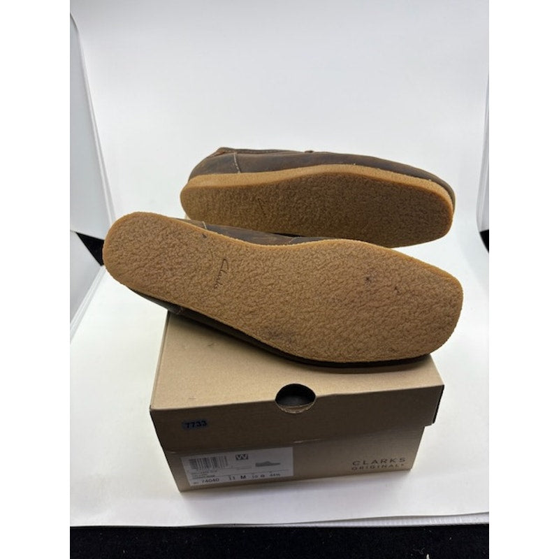 Clarks Shacre II Run Moc Slip-On Beeswax Leather Shoes Brown Mens Size 11 M