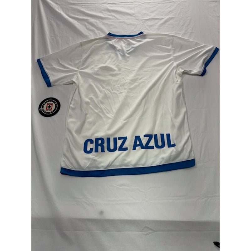 RX Cruz Azul Mexico Official Soccer Fan Jersey V-Neck White/Blue Mens Size M