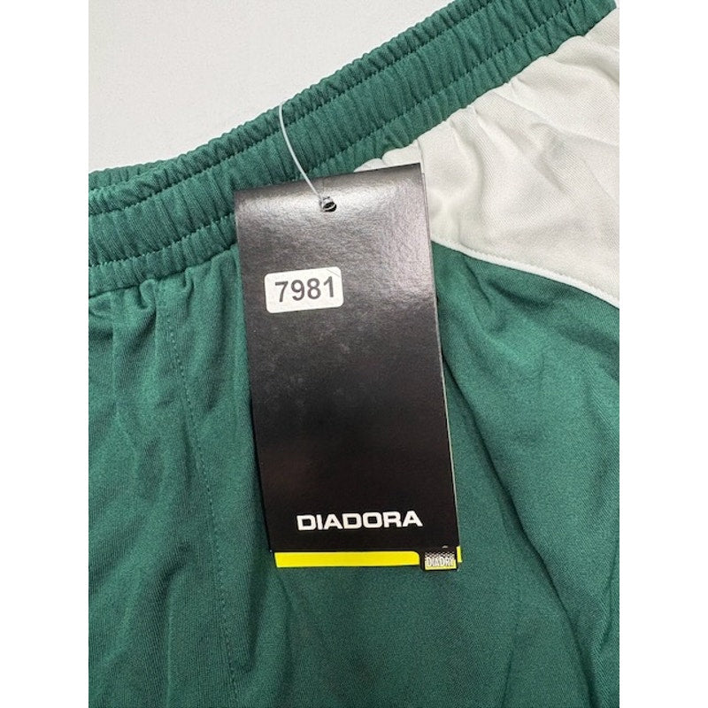 Diadora Diadry Training Shorts Elastic Waist Pull-On Green/White Womens Sz M