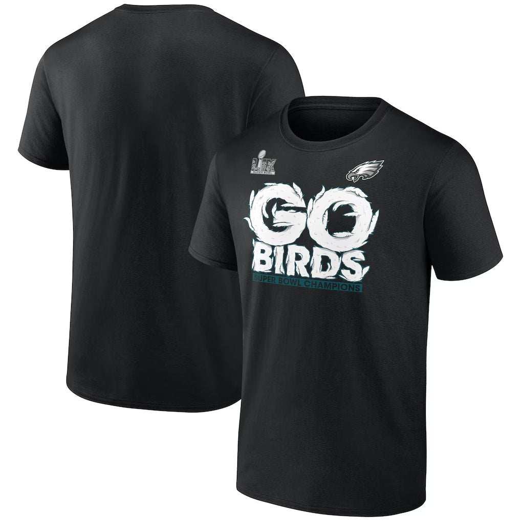 Fanatics Philadelphia Eagles Super Bowl T-Shirt Go Birds Black Mens Size L