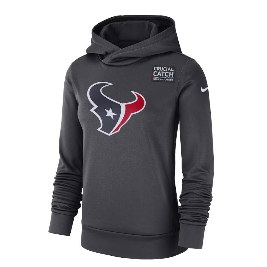 Nike NFL Houston Texans Crucial Catch Performance Hoodie Anthracite Womens L